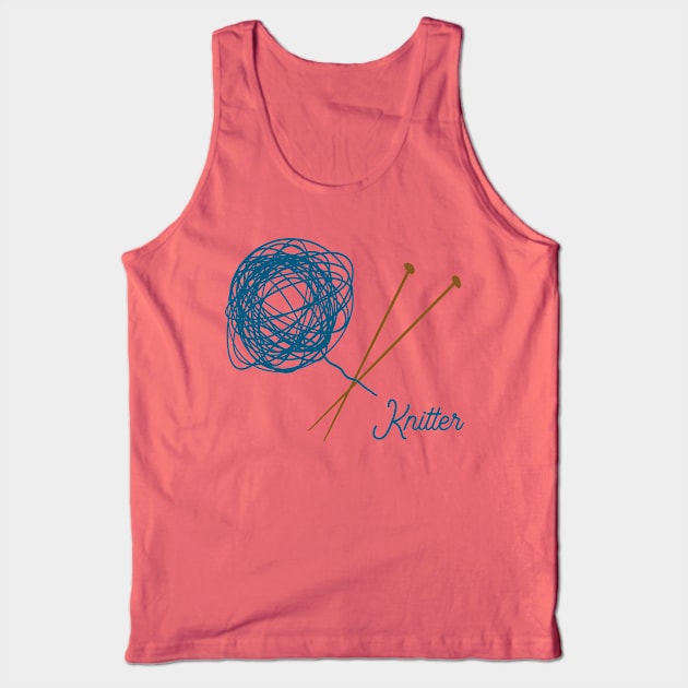 Knitter, ball of wool and knitting needles Tank Top by Vannaweb